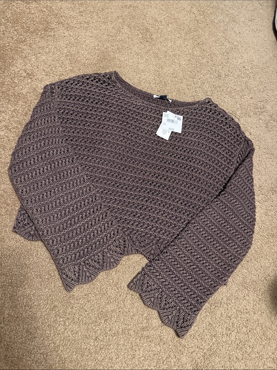 American Eagle Outfitters Sweaters - American Eagle Outfitters Chunky Knit Crewneck Sweater - Mauve